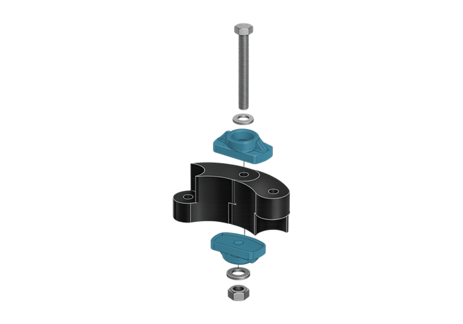 Modular link — exploded assembly