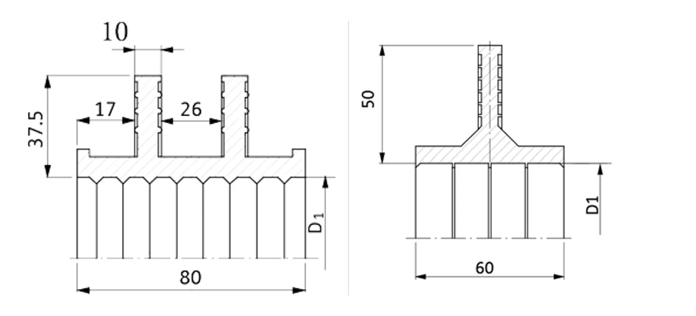 Dimensioned rubber profiles